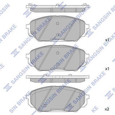 SP1203 Hi-Q Комплект тормозных колодок, дисковый тормоз