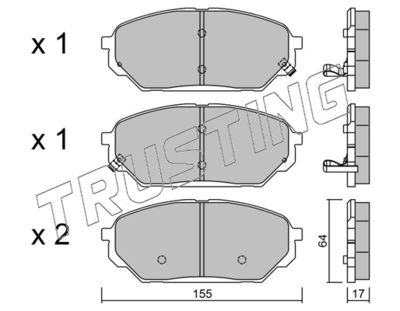 10150 TRUSTING Комплект тормозных колодок, дисковый тормоз