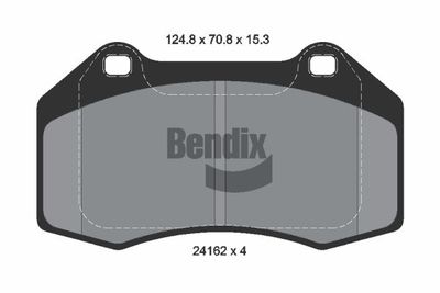 BPD2098 BENDIX Braking Комплект тормозных колодок, дисковый тормоз