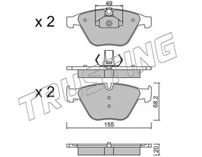 5749 TRUSTING Комплект тормозных колодок, дисковый тормоз