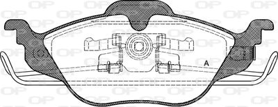 BPA068402 OPEN PARTS Комплект тормозных колодок, дисковый тормоз