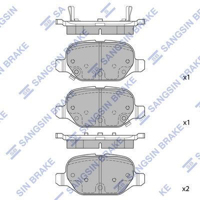 SP1709 Hi-Q Комплект тормозных колодок, дисковый тормоз