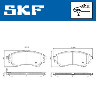 VKBP80289A SKF Комплект тормозных колодок, дисковый тормоз