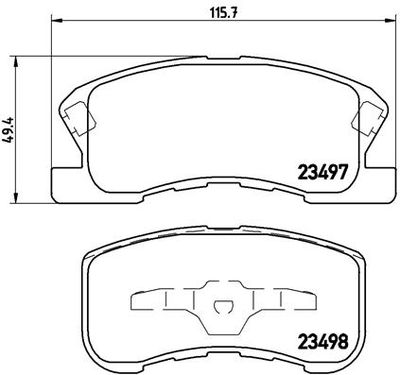 P16008 BREMBO Комплект тормозных колодок, дисковый тормоз