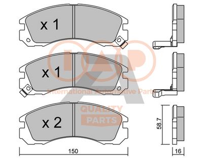 70412021P IAP QUALITY PARTS Комплект тормозных колодок, дисковый тормоз