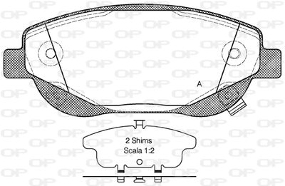 BPA145302 OPEN PARTS Комплект тормозных колодок, дисковый тормоз