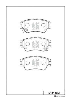 D11145M MK Kashiyama Комплект тормозных колодок, дисковый тормоз