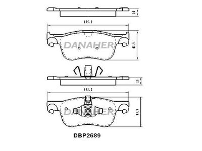 DBP2689 DANAHER Комплект тормозных колодок, дисковый тормоз