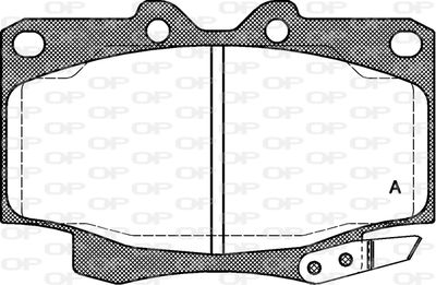 BPA043004 OPEN PARTS Комплект тормозных колодок, дисковый тормоз