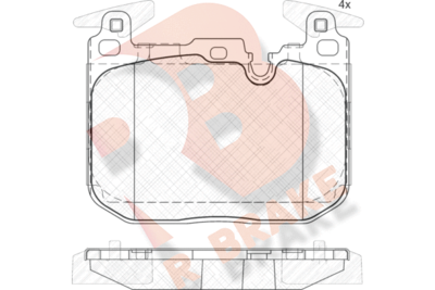 RB2093203 R BRAKE Комплект тормозных колодок, дисковый тормоз