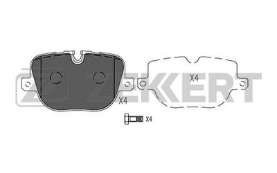 BS2529 ZEKKERT Комплект тормозных колодок, дисковый тормоз