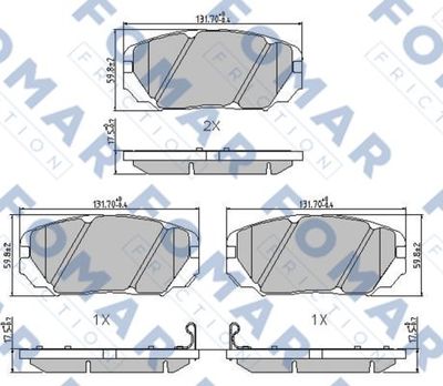 FO899481 FOMAR Friction Комплект тормозных колодок, дисковый тормоз