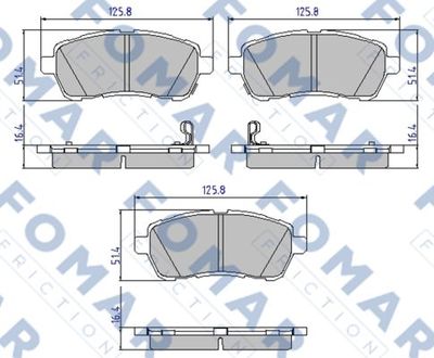 FO935981 FOMAR Friction Комплект тормозных колодок, дисковый тормоз