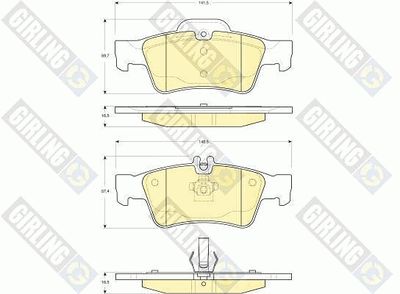 6115462 GIRLING Комплект тормозных колодок, дисковый тормоз