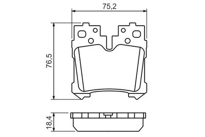 0986494424 BOSCH Комплект тормозных колодок, дисковый тормоз