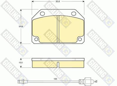 6102413 GIRLING Комплект тормозных колодок, дисковый тормоз