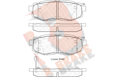 RB2088 R BRAKE Комплект тормозных колодок, дисковый тормоз