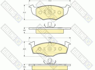 6112182 GIRLING Комплект тормозных колодок, дисковый тормоз