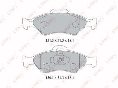 BD3021 LYNXauto Комплект тормозных колодок, дисковый тормоз