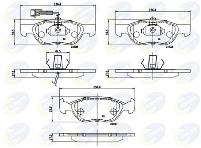 CBP1477 COMLINE Комплект тормозных колодок, дисковый тормоз