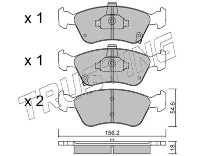 2960 TRUSTING Комплект тормозных колодок, дисковый тормоз