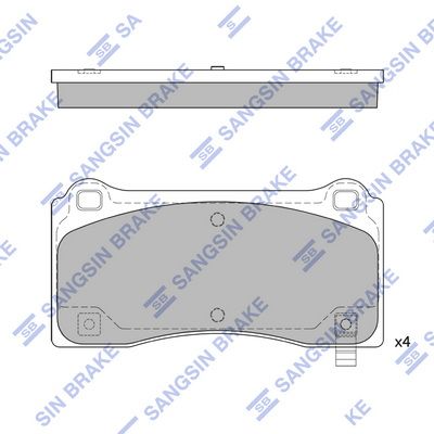 SP2824 Hi-Q Комплект тормозных колодок, дисковый тормоз