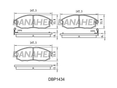 DBP1434 DANAHER Комплект тормозных колодок, дисковый тормоз