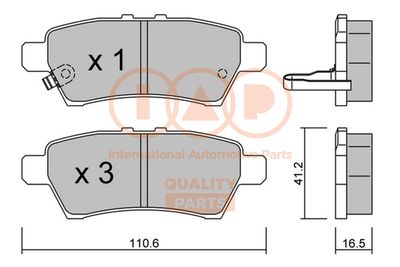 70413046P IAP QUALITY PARTS Комплект тормозных колодок, дисковый тормоз