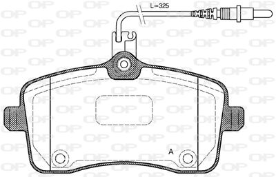 BPA110204 OPEN PARTS Комплект тормозных колодок, дисковый тормоз