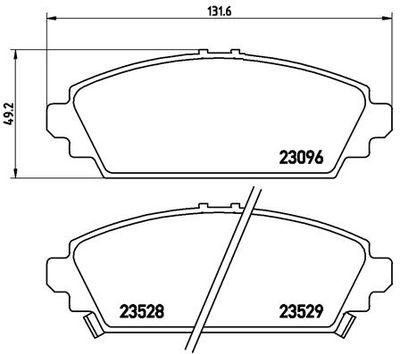 P28031 BREMBO Комплект тормозных колодок, дисковый тормоз