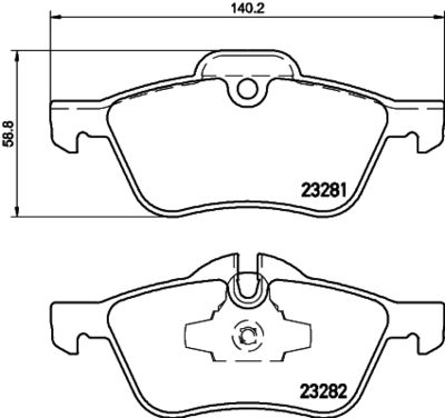 PCP1155 DON Комплект тормозных колодок, дисковый тормоз