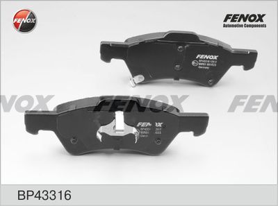 BP43316 FENOX Комплект тормозных колодок, дисковый тормоз