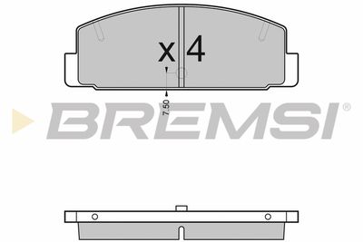 BP2448 BREMSI Комплект тормозных колодок, дисковый тормоз