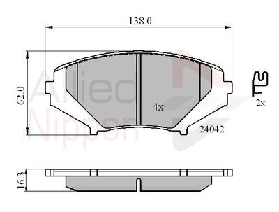 ADB31246 COMLINE Комплект тормозных колодок, дисковый тормоз