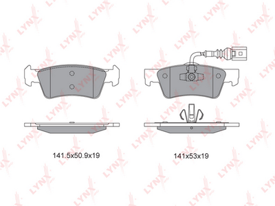 BD8039 LYNXauto Комплект тормозных колодок, дисковый тормоз