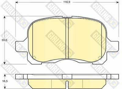 6132041 GIRLING Комплект тормозных колодок, дисковый тормоз