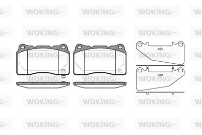 P766332 WOKING Комплект тормозных колодок, дисковый тормоз