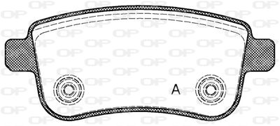 BPA138700 OPEN PARTS Комплект тормозных колодок, дисковый тормоз