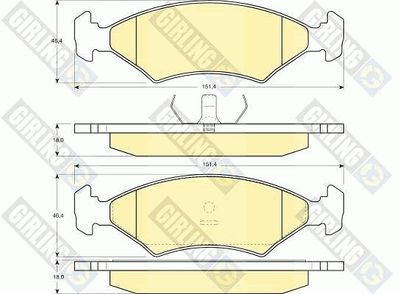 6102552 GIRLING Комплект тормозных колодок, дисковый тормоз