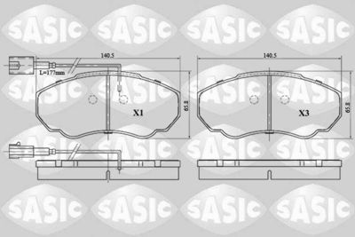 6210036 SASIC Комплект тормозных колодок, дисковый тормоз