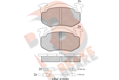 RB0417 R BRAKE Комплект тормозных колодок, дисковый тормоз