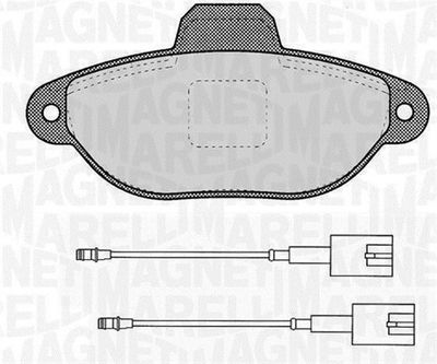 363916060453 MAGNETI MARELLI Комплект тормозных колодок, дисковый тормоз