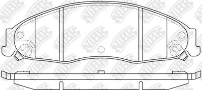 PN51005 NiBK Комплект тормозных колодок, дисковый тормоз