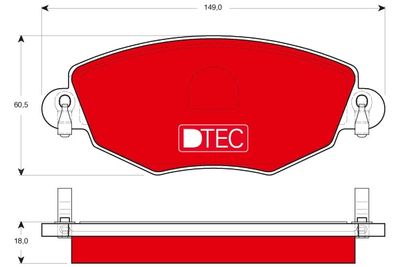 GDB1434DTE TRW Комплект тормозных колодок, дисковый тормоз