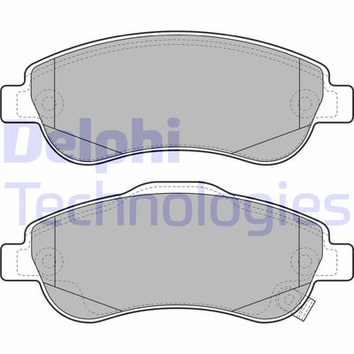 LP2093 DELPHI Комплект тормозных колодок, дисковый тормоз