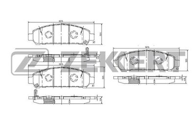 BS2078 ZEKKERT Комплект тормозных колодок, дисковый тормоз