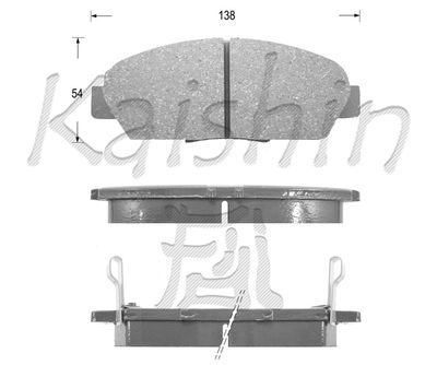 FK5077 KAISHIN Комплект тормозных колодок, дисковый тормоз