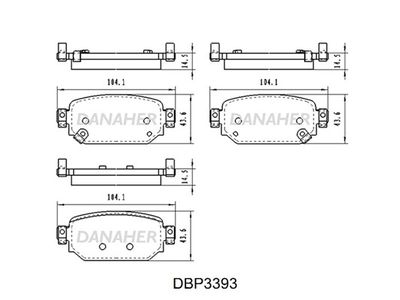 DBP3393 DANAHER Комплект тормозных колодок, дисковый тормоз