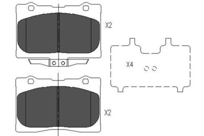 KBP2039 KAVO PARTS Комплект тормозных колодок, дисковый тормоз