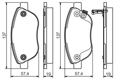 0986495103 BOSCH Комплект тормозных колодок, дисковый тормоз